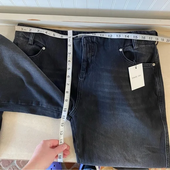 NWT Peachy Den The Jenn Jeans Tobacco black low rise trendy y2k sexy size large - Picture 9 of 11